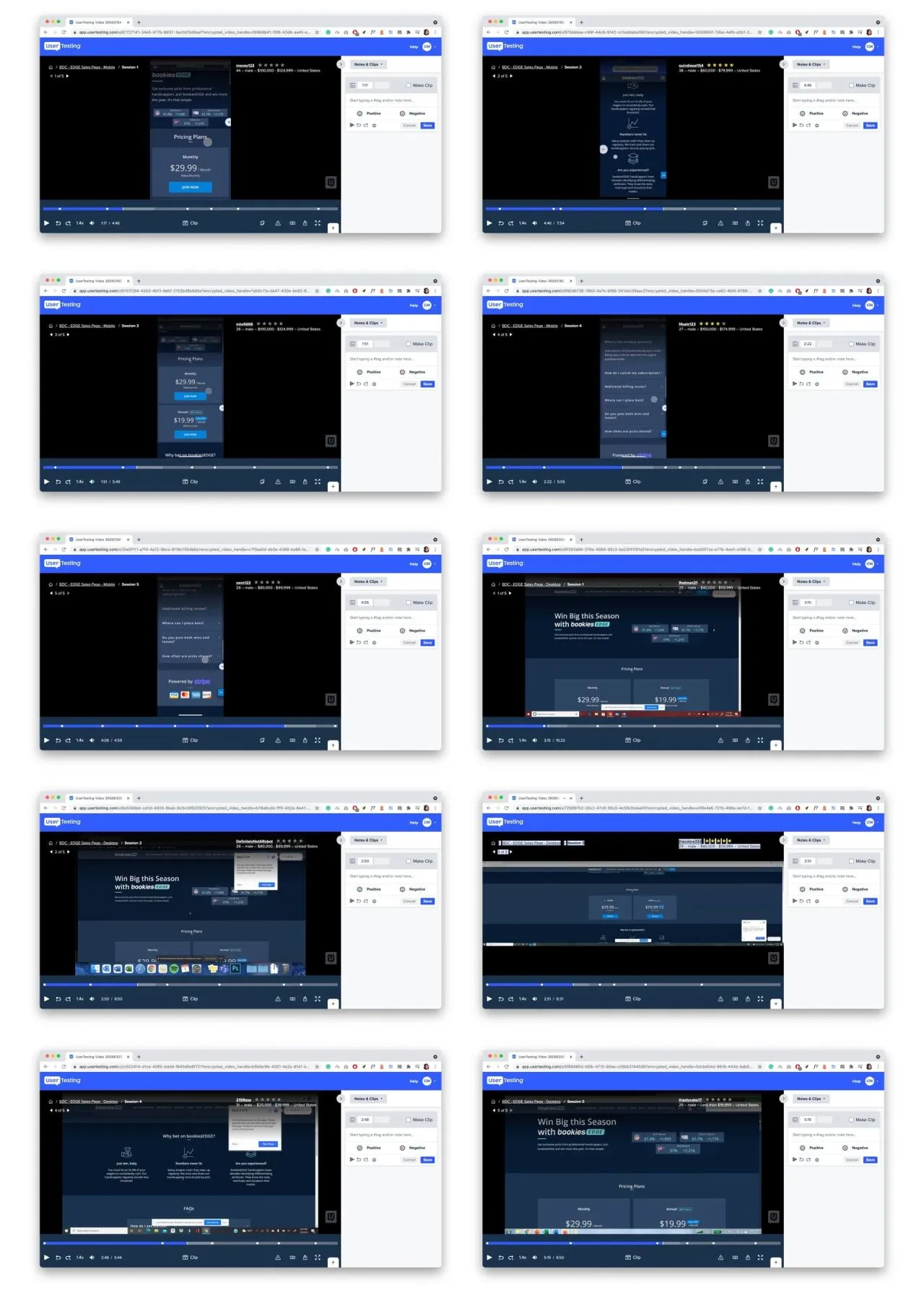 mash up of various bookies dark scheme picks pages